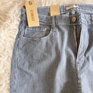 NWT Stripe Denim Pants  Skinny ankle High Rise hottie jealous 21 Osh Kosh 30" 32